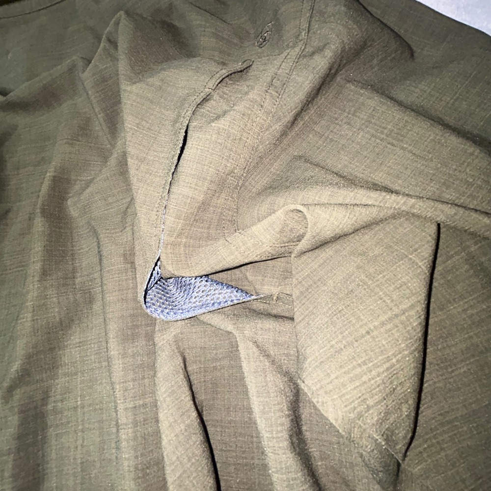 Ariat Mens XXL AriatTEK Heat Series Long Sleeve Button Down Shirt Olive Green - Picture 9 of 15